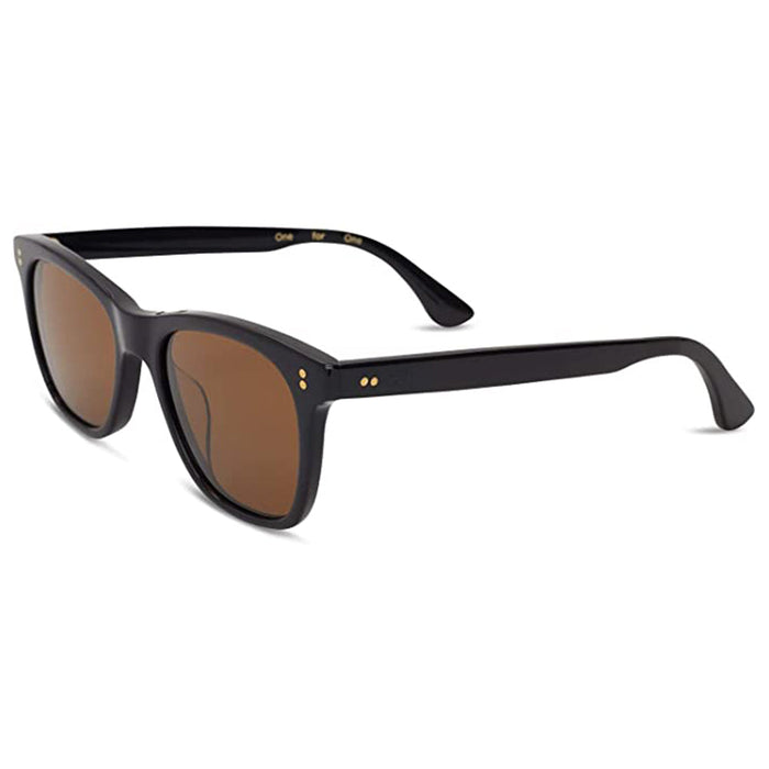 TOMS Unisex Fitzpatrick Rectangular Acetate Frame Plastic Brown Polarized Lens Sunglasses - 10009603(2)