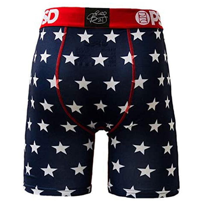 PSD Mens Star Spangle Allover Print Boxer Briefs Navy Underwear