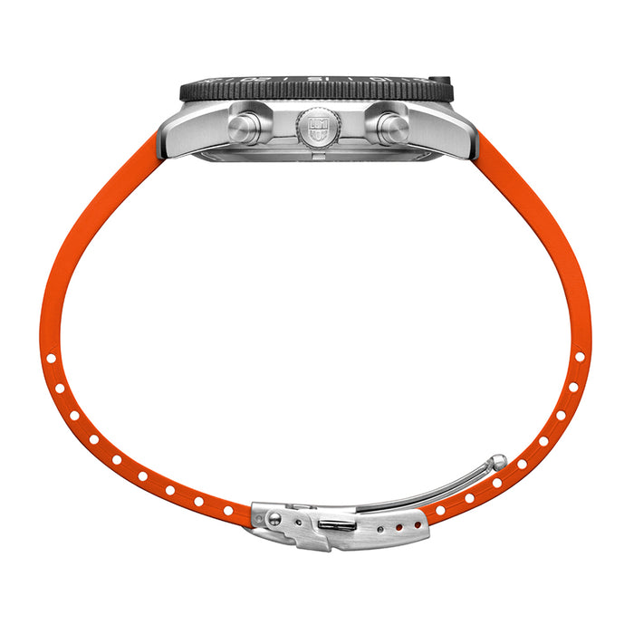 Luminox Men's Black Dial Orange Rubber Band Ronda Z60 Watch - XS.3149
