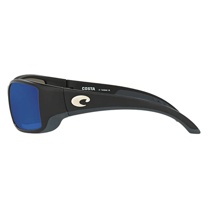 Costa Del Mar Mens Matte Black/Grey Blue Mirrored Polarized Sunglasses - BL11OBMGLP(2)
