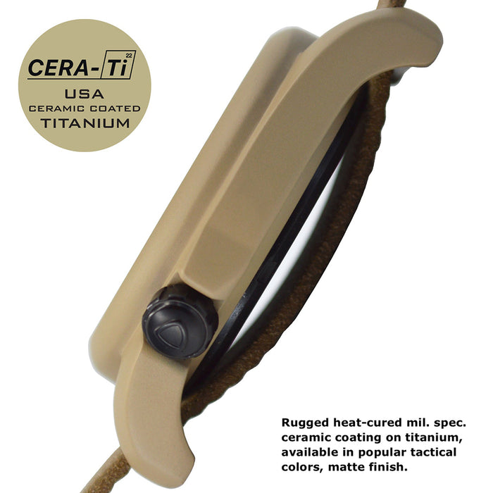Bertucci Mens A-2CT CERA-TI Coyote Tridura Band Rhino Gray Dial Analog Swiss Quartz Wrist Watch - 12139