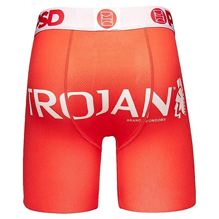 PSD Mens Red Trojan Ask Me Printed Boxer Brief Underwear - 121180075-RED-XXL