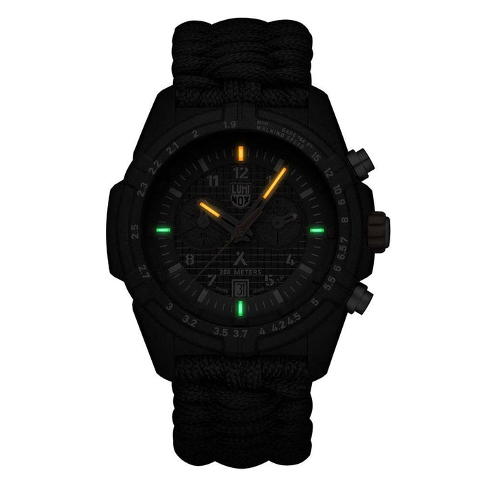 Luminox Men's Limited Edition Bear Grylls Survival Land 3780 Series Black Nylon Band Green Dial Quartz Analog Watch - XB.3798.MI