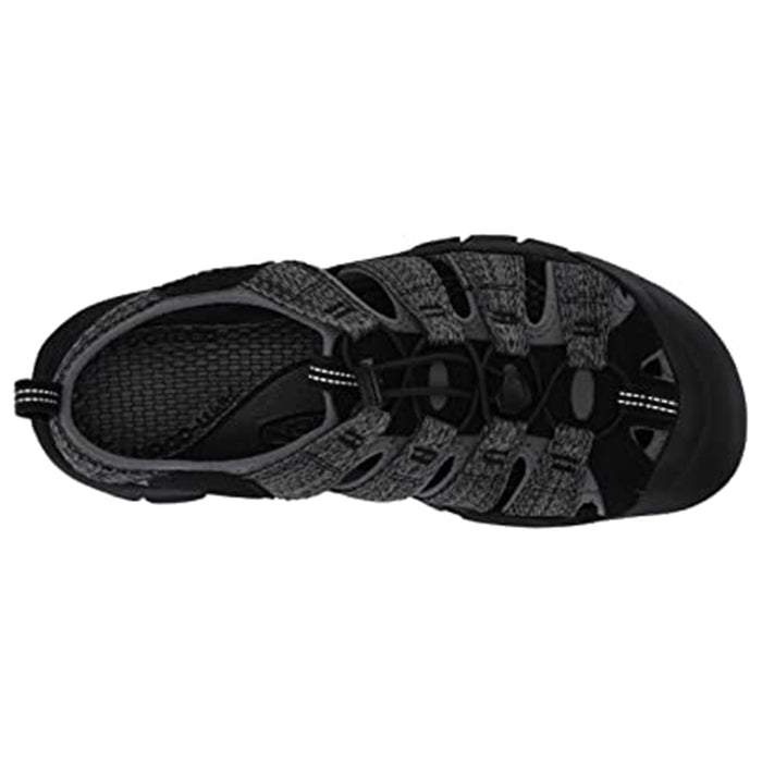 KEEN Men's Newport H2 Black Steel Grey Sandal - 1022252-10