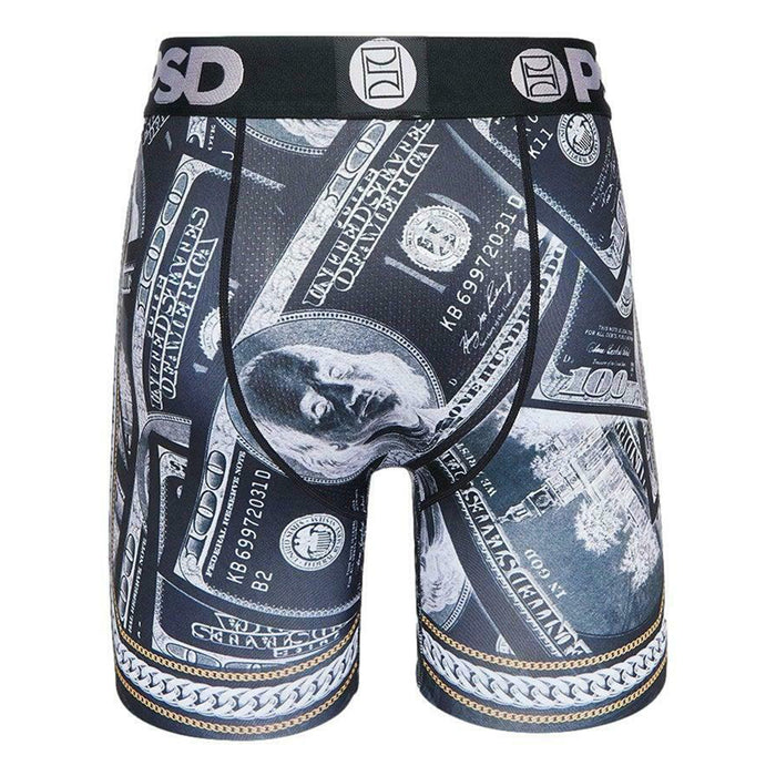 PSD Men's Black Dark Money Sport Boxer Briefs Underwear - 122180069-BLK