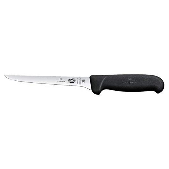 Victorinox Brown Wood Handle High Carbon Stainless Steel Flexible Blade Boning Knife - 5.6413.15