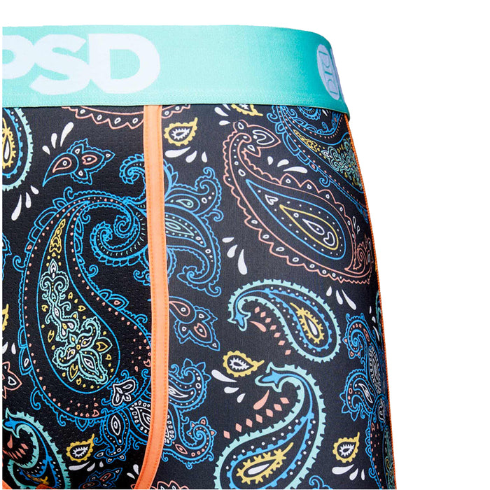 PSD Men's Black Paisley Park Boxer Briefs Underwear - 422180031-BLK