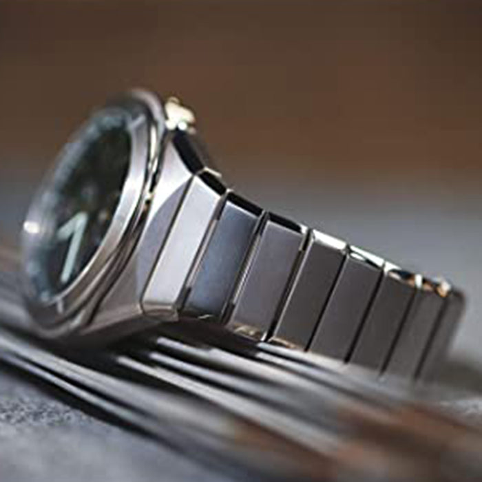 Citizen Mens Black Dial Gray Band Dress Quartz Watch - CA7058-55E
