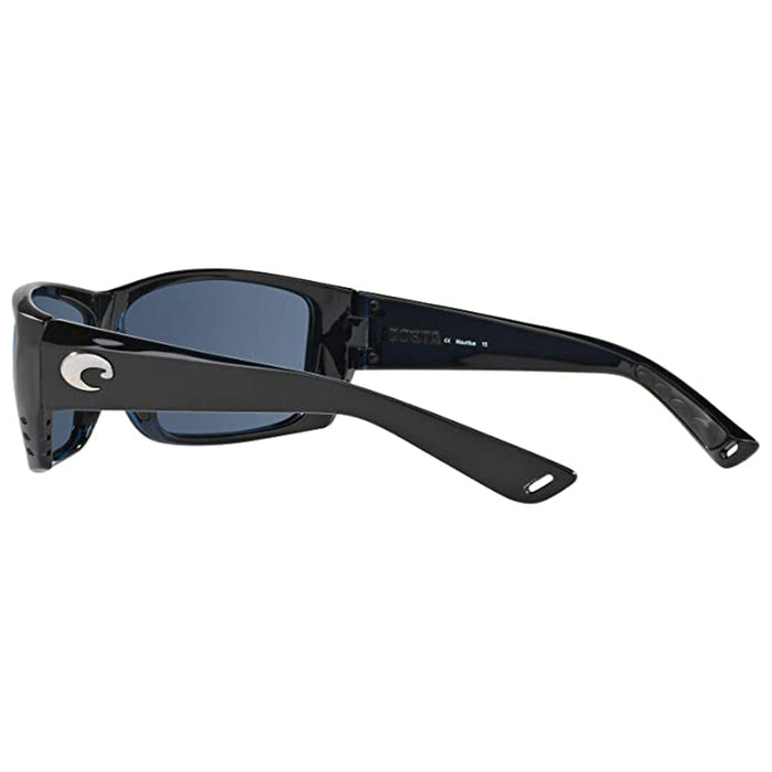 Costa Del Mar Mens Cat Cay Matte Black Grey Blue Mirrored Polarized Sunglasses - AT11OBMP