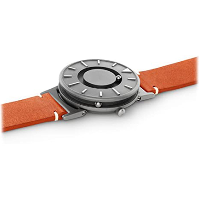 Eone Unisex Bradley KBT Gray Orange Leather Band Quartz Watch - BR-KBT