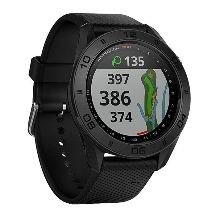 Garmin Approach S60 GPS Black Silicone Band Multicolored Dial Smart Watch - 010-01702-00