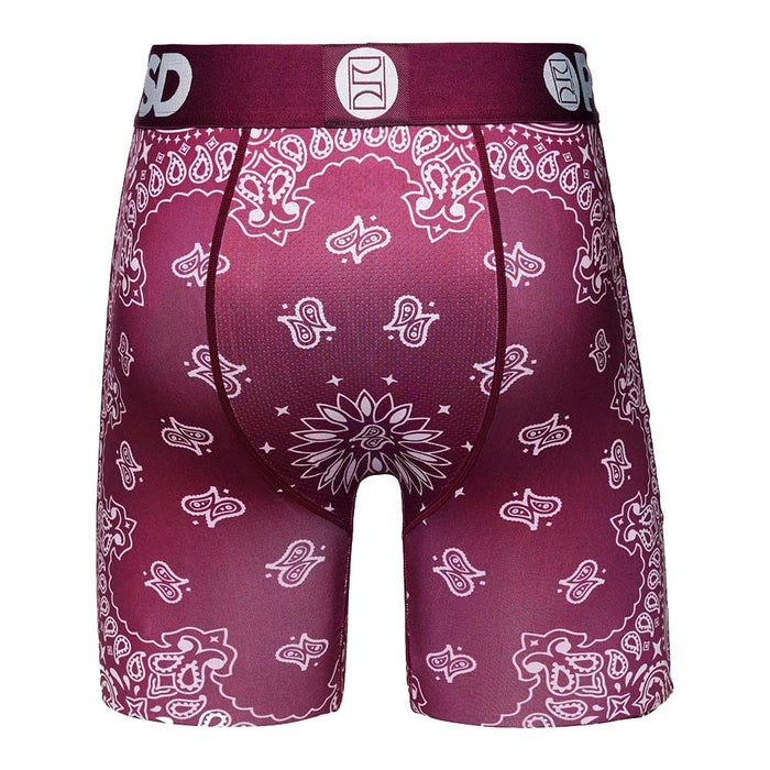PSD Men's Purple Maroon Bandana Boxer Briefs Underwear - 322180102-PUR