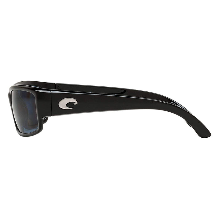 Costa Del Mar Mens Caballito Shiny Black Frame Grey Polarized 580p Lens Sunglasses - CL11OGP
