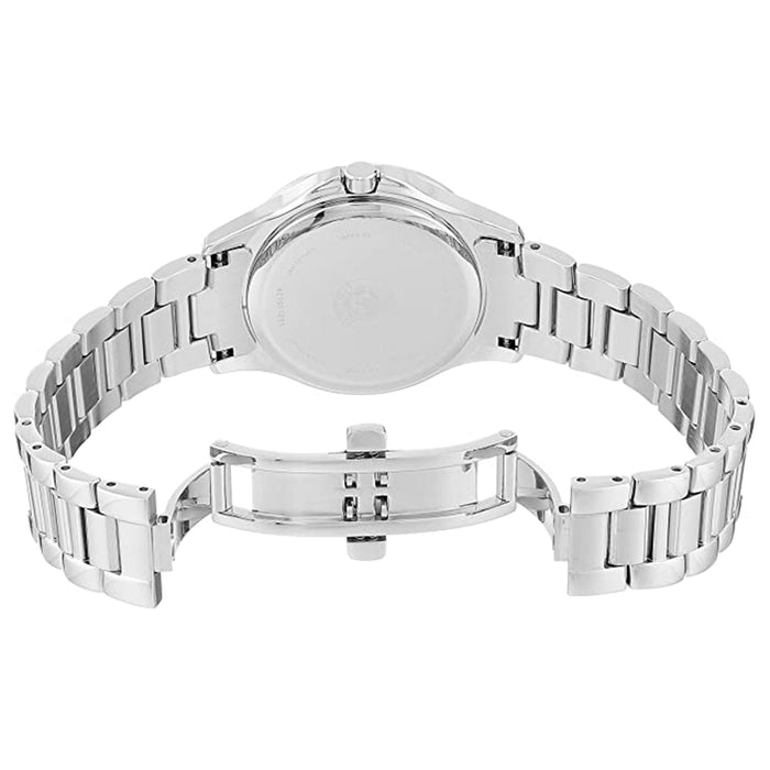 Citizen Womens Eco-Drive White Dial Silver Band JapaneseQuartz Watch with Stainless Steel Strap Watch - EW2510-50D