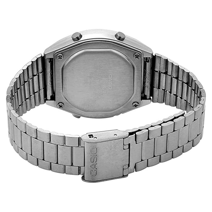 Casio Men's Gray Dial Silver Stainless Steel Band Quartz Watch - B640WD-1AVDF