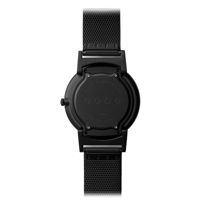 Eone Unisex Stainless Steel Black Case Black Mesh Band Round Watch - BR-CE-B