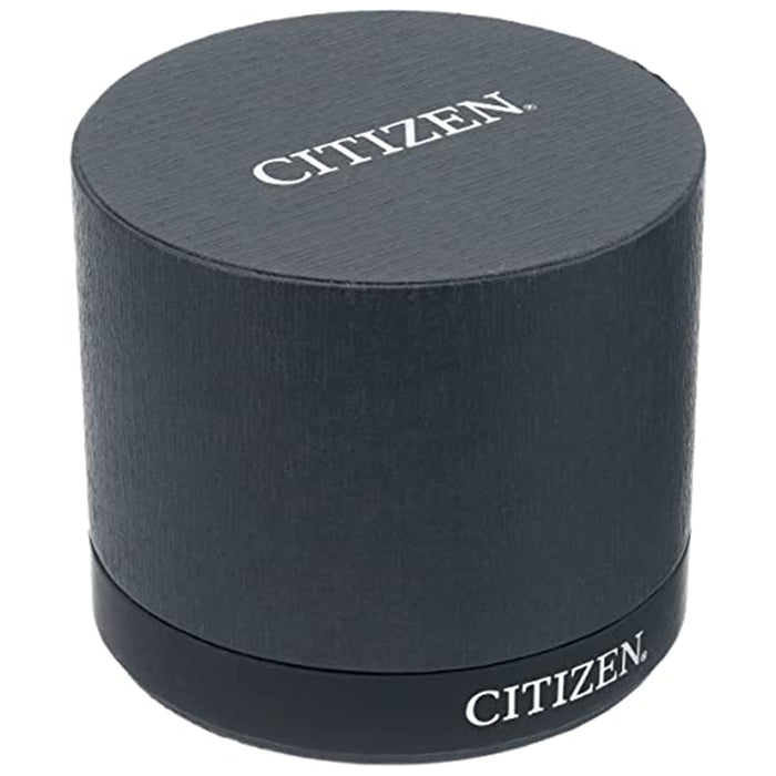 Citizen Mens Eco Drive Quartz Blue Dial Silver Band Silver-Toned Super Titanium Chronograph Watch - CA0349-51L