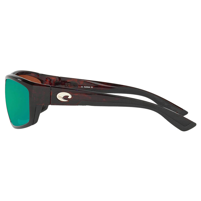 Costa Del Mar Mens Saltbreak Tortoise Plastic Frame Green Mirror Lens Sunglasses - BK10OGMP