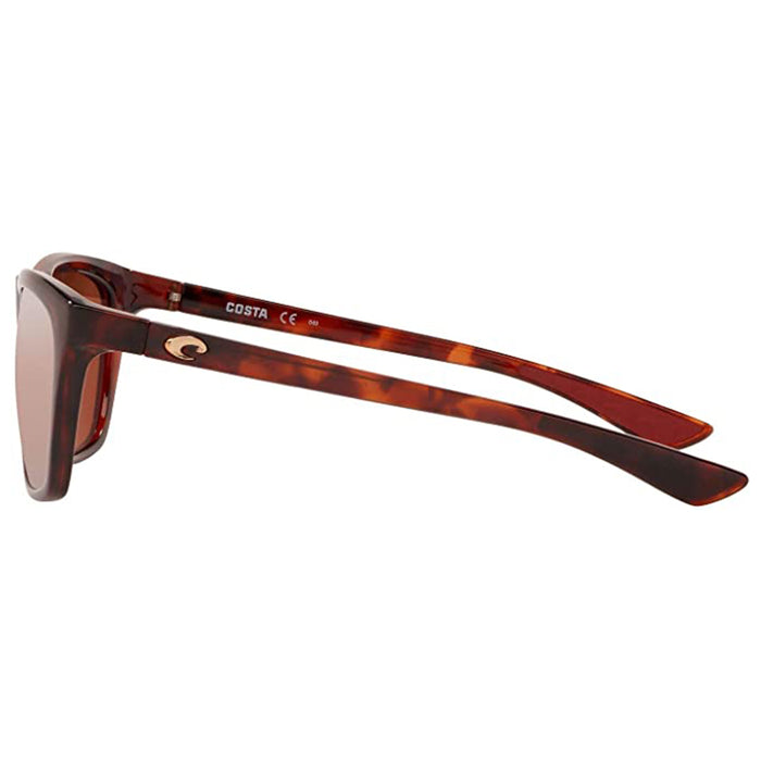 Costa Del Mar Womens Cheeca Bright Pink Turtle Silver Copper Polarized Mirror Sunglasses - CHA201OSCP