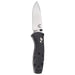 Benchmade Mini-Barrage Folding Satin Plain Blade Black Valox Handles 2.91 AXIS knife - BM-585 - WatchCo.com