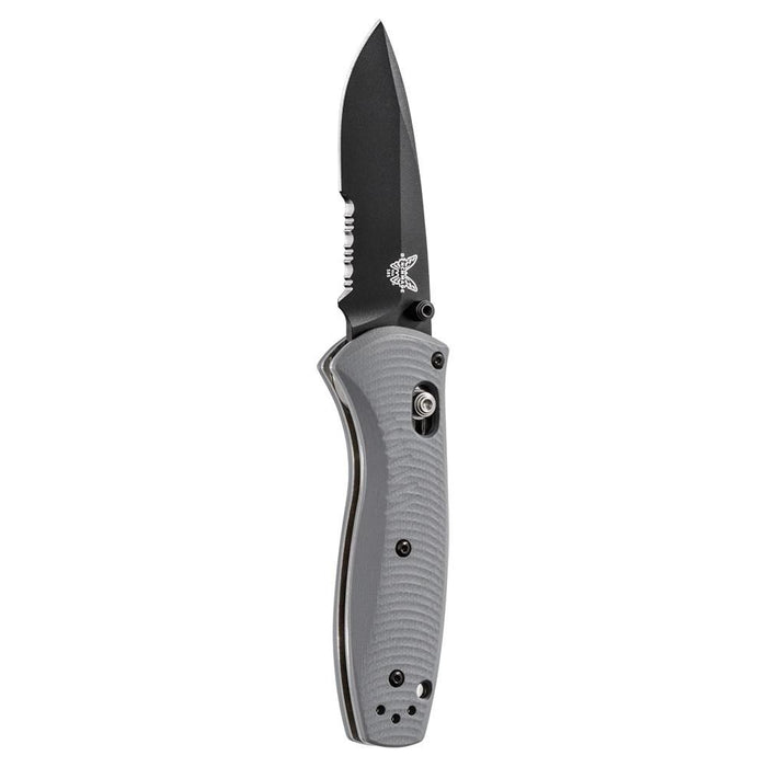 Benchmade Mini-Barrage Folding Black Plain Blade Gray G10 Handles 2.91 AXIS knife - BM-585SBK-2 - WatchCo.com