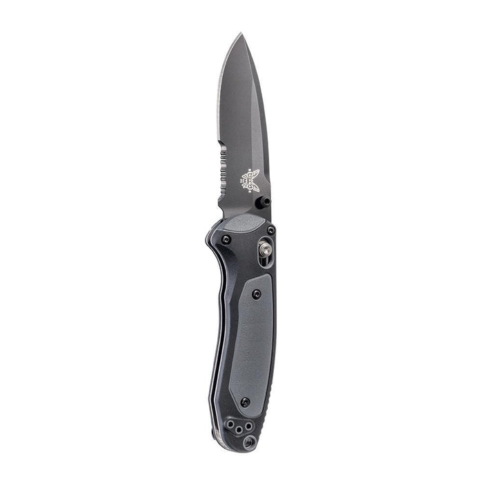 Benchmade Mini Boost S30V Black Plain Blade 3.11 Grivory Handles Folding Axs-Asst knife - BM-595SBK - WatchCo.com