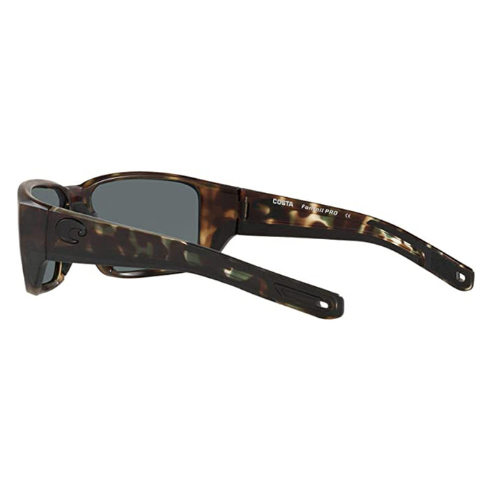 Costa Del Mar Mens 6s9079 Fantail Pro Matte Wetlands Grey Rectangular Sunglasses - 6S9079-WTLNDSGRY