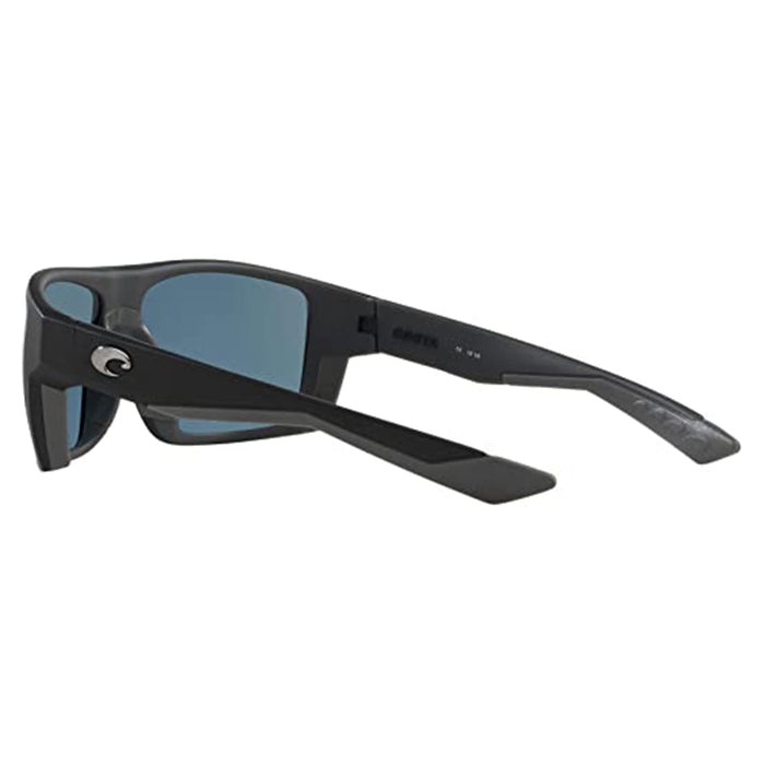 Costa Del Mar Mens Rectangular Matte Black Gray Polarized Sunglasses - BLK124OGP