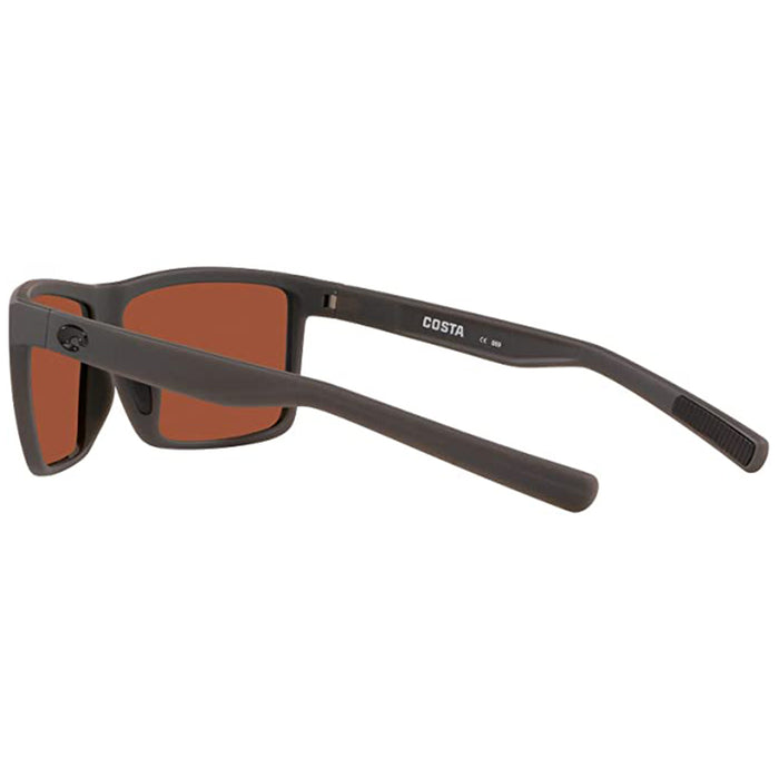 Costa Del Mar Mens Polarized Rinconcito Matte Grey Frame Green Mirrored Sunglasses - RIC98OGMP