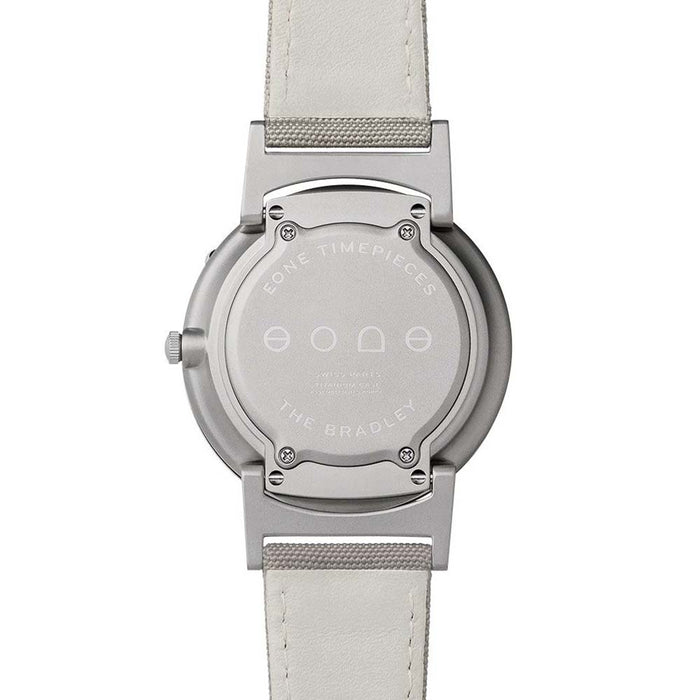 Eone Bradley Classic Men's Titanium Case Beige Canvas Strap Silver Watch - BR-C-BEIGE
