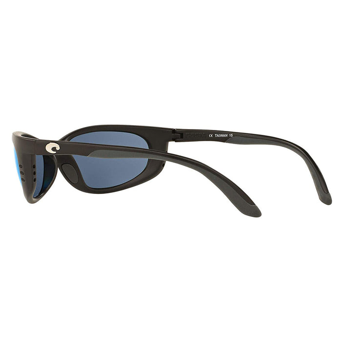 Costa Del Mar Mens Fathom Matte Black Frame Grey Blue Mirror Polarized 580p Lens Sunglasses - FA11OBMP