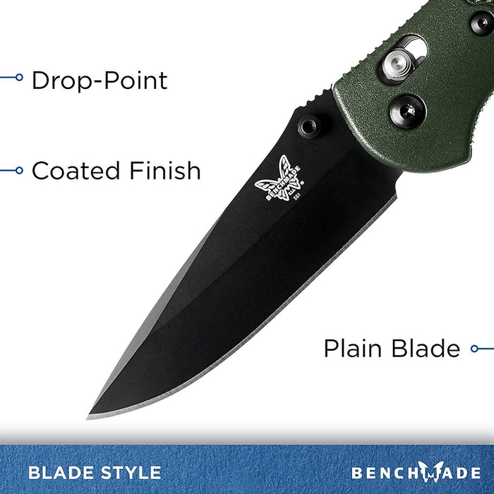 Benchmade Griptilian CPM-S30V Steel Drop-Point Blade Olive Handle Knife -BM-551BKOD-S30V