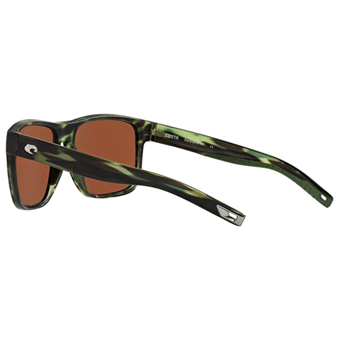 Costa Del Mar Mens 6s9013 Spearo XL Square Matte Reef Green Mirrored Sunglasses - 6S9013-REEFGRNMIR