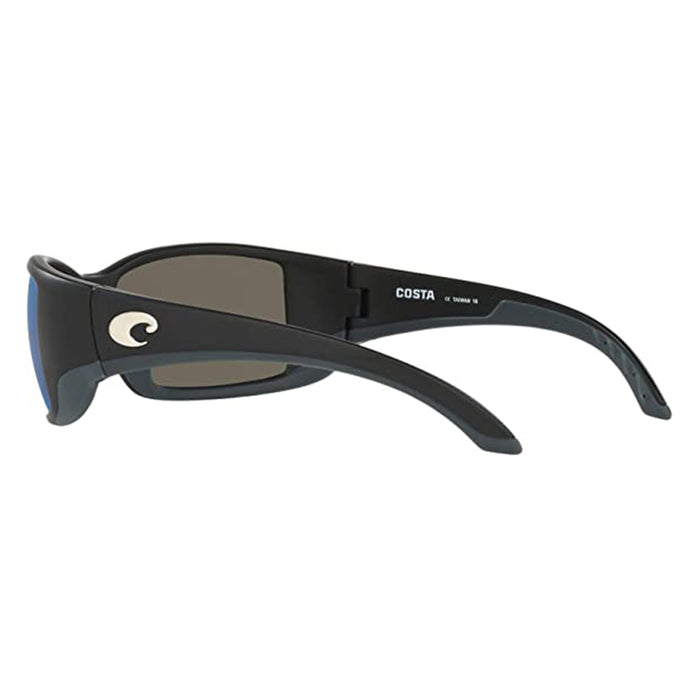 Costa Del Mar Mens Matte Black/Grey Blue Mirrored Polarized Sunglasses - BL11OBMGLP