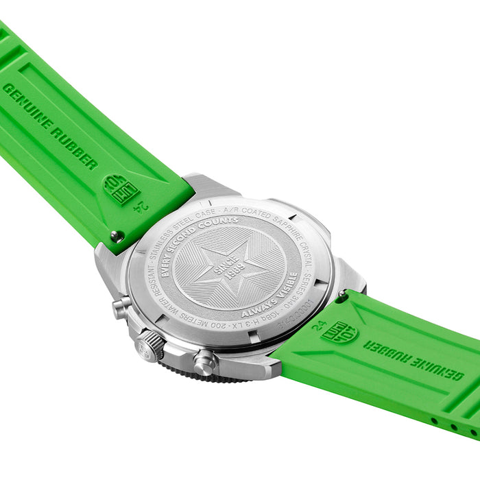Luminox Mens Black Dial Green Rubber Band Ronda Z60 Watch - XS.3157.NF