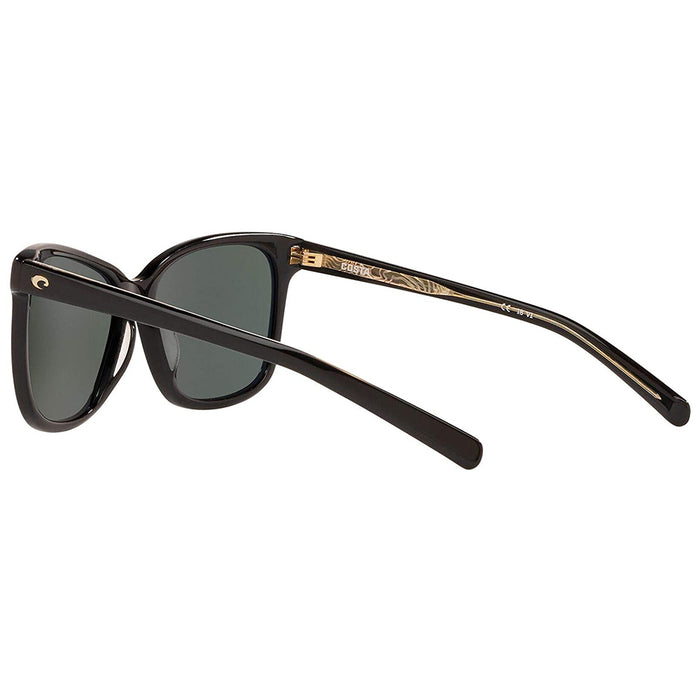 Costa Del Mar Unisex May Shiny Black Frame Gray 580G Pro Motion Distributing Sunglasses - MAY11OGGLP