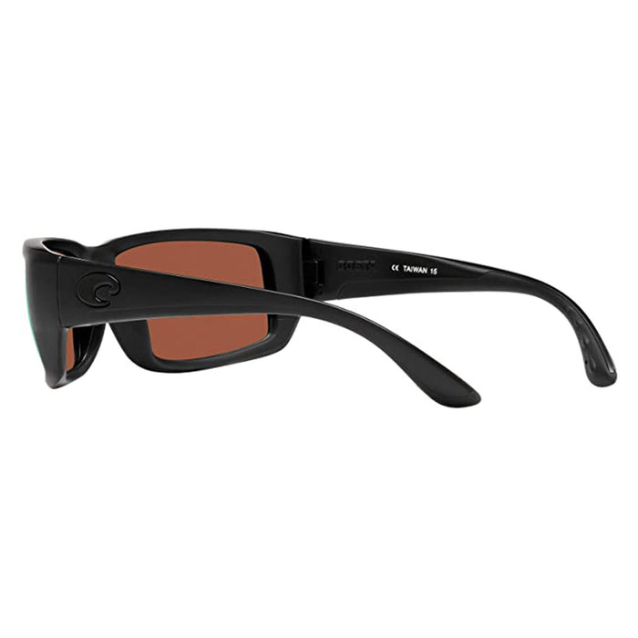 Costa Del Mar Mens Blackout Frame Copper Green Mirrored Lens Polarized Rectangular Sunglasses - TF01OGMGLP
