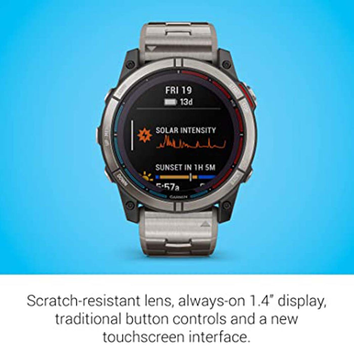 Garmin Quatix 7–Standard Edition Tide Changes and Anchor Drag Alerts Waypoint Marking Marine GPS Smartwatch - 010-02541-60