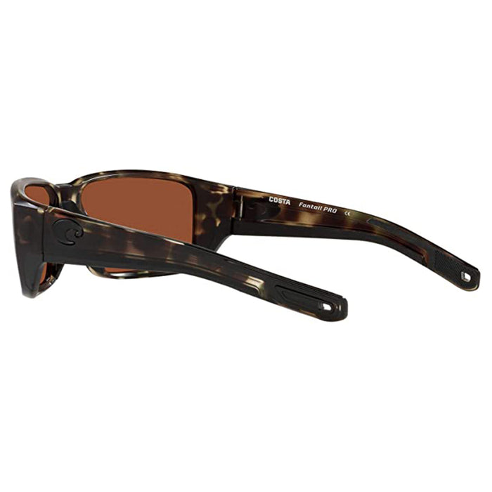 Costa Del Mar Mens 6s9079 Fantail Pro Rectangular Matte Wetlands Green Mirrored Sunglasses - 6S9079 -WTLNDSGRNMIR