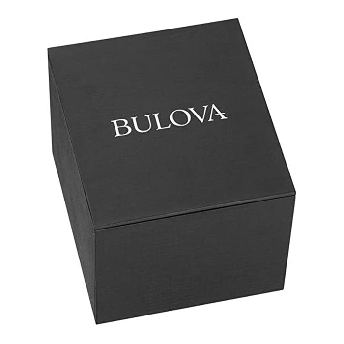 Bulova Mens Blue Dial Silver Band Stainless Steel Dress Quartz Watch - 96B256