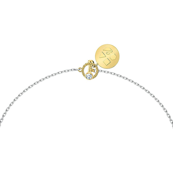 Swarovski Women's White Crystal Gold Tone Rhodium Plated Chain Zodiac Symbols Pendant Necklace - SV-5563898