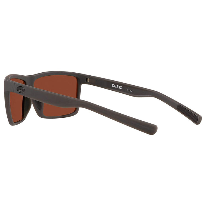 Costa Del Mar Mens Rinconcito Matte Grey Frame Green Mirror Polarized-580g Lens Sunglasses - RIC98OGMLP