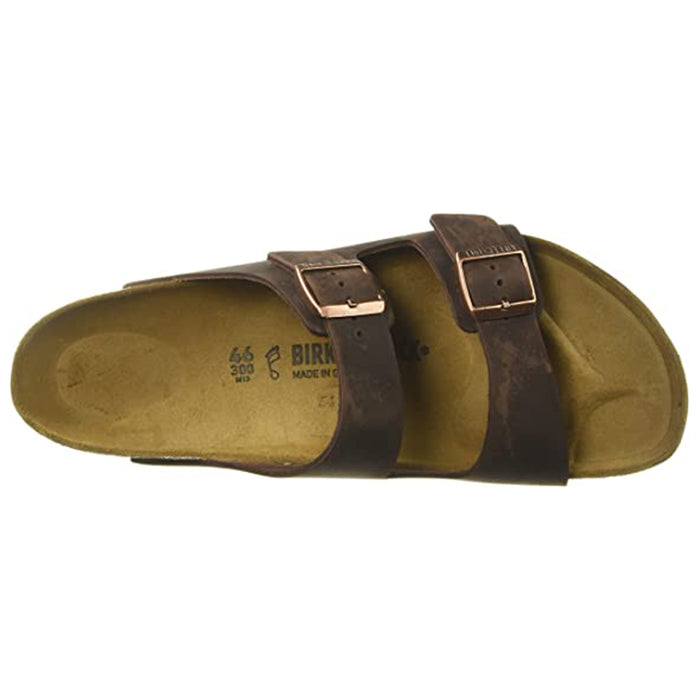 Birkenstock Unisex Habana Brown 10 Medium US Narrow Width Arizona Soft Footbed Sandals - 452761-43