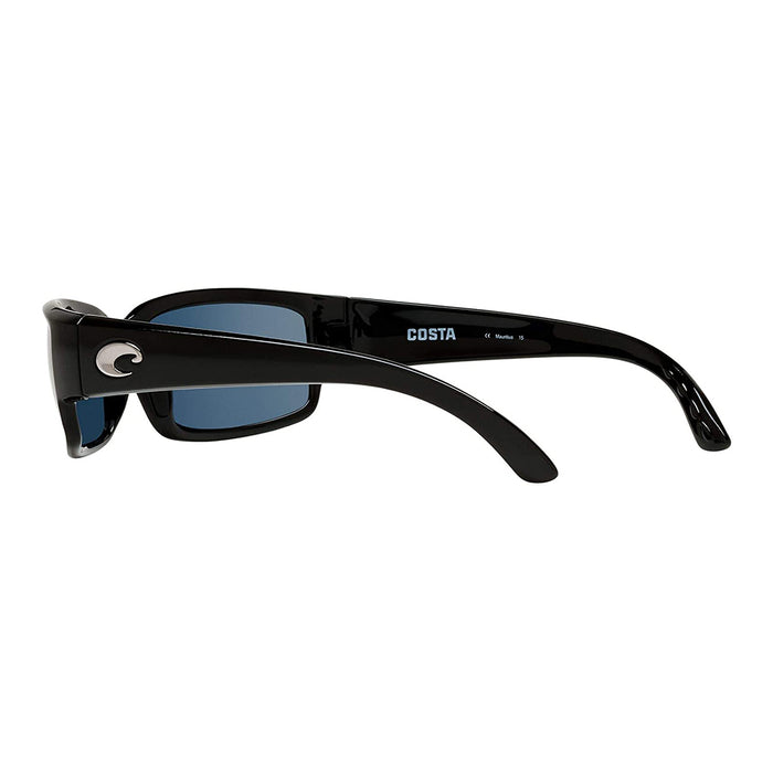 Costa Del Mar Mens Caballito Shiny Black Frame Grey Polarized 580p Lens Sunglasses - CL11OGP