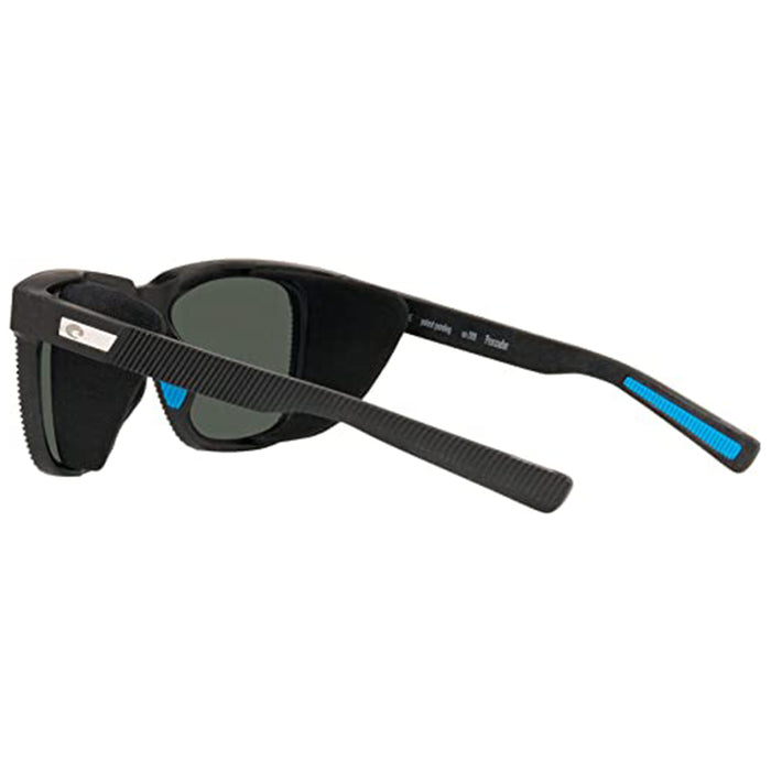 Costa Del Mar Mens Pescador Rectangular Gray Net Blue Rubber Sunglasses - UC1S00BOBMGLP