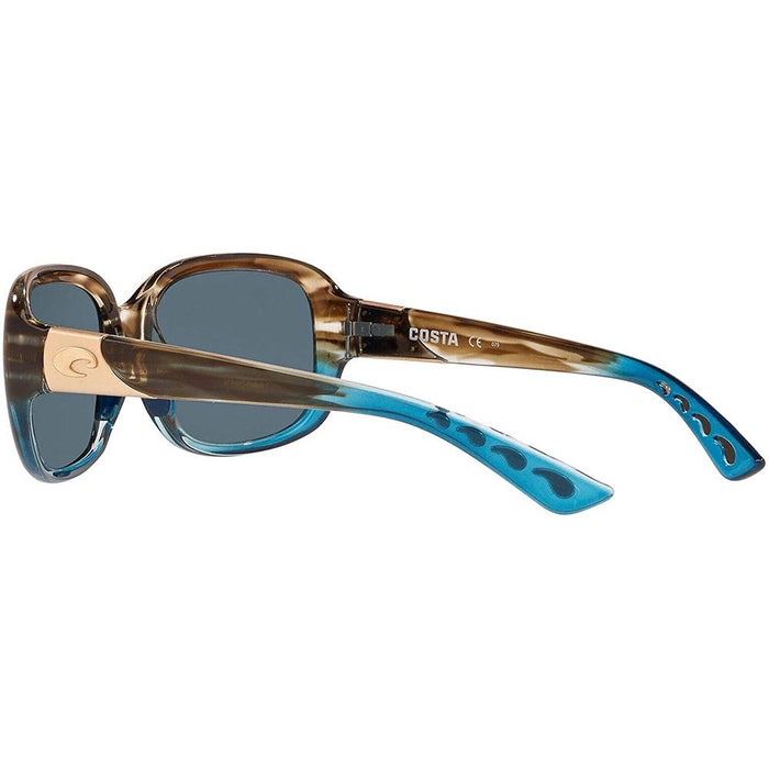Costa Del Mar Womens Gannet Shiny Wahoo Frame Polarized Gray 580P Lens Sunglasses - GNT251OGP - WatchCo.com