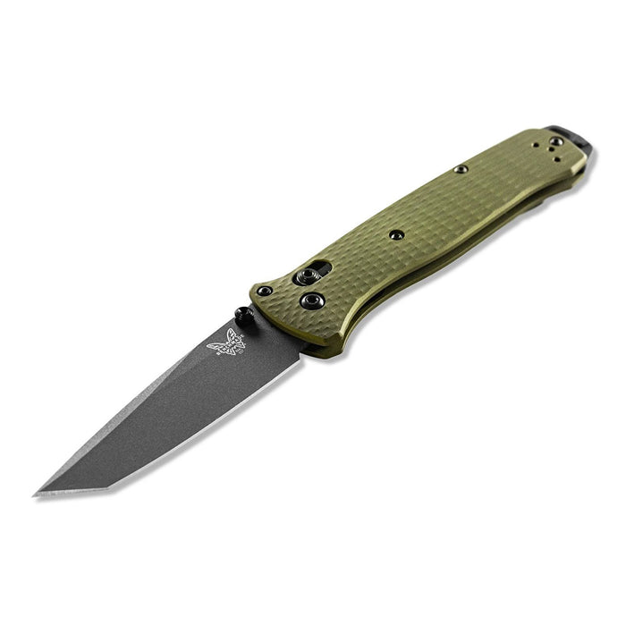 Benchmade Bailout AXIS Folding Knife Woodland Green Aluminum Handles CPM-M4 Gray Cerakote Tanto Plain Blade - BM-537GY-1