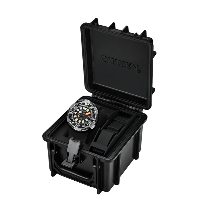 Citizen Eco-Drive Mens Rubber Titanium Band Black Quartz Dial Watch - BN7020-17E