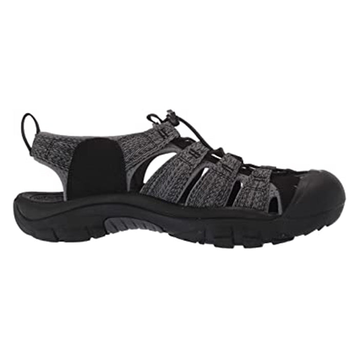 KEEN Men's Newport H2 Black Steel Grey Sandal - 1022252-9.5