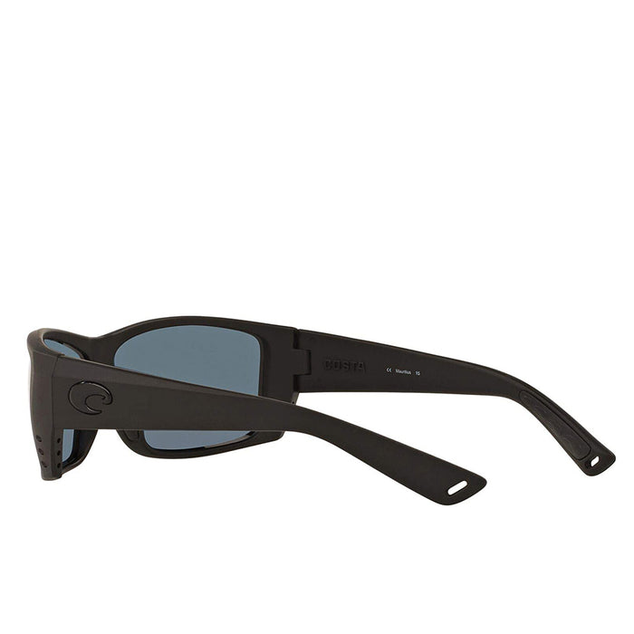Costa Del Mar Mens Cat Cay Blackout Frame Grey Polarized 580p Lens Sunglasses - AT01OGP